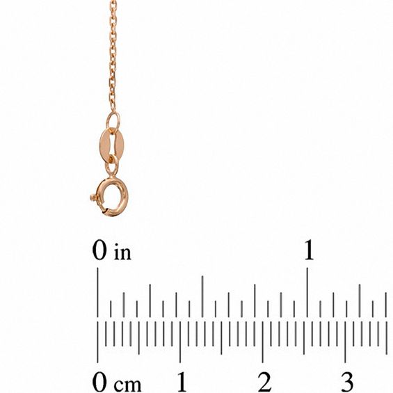 1.1mm Cable Chain Necklace in 14K Rose Gold - 18"