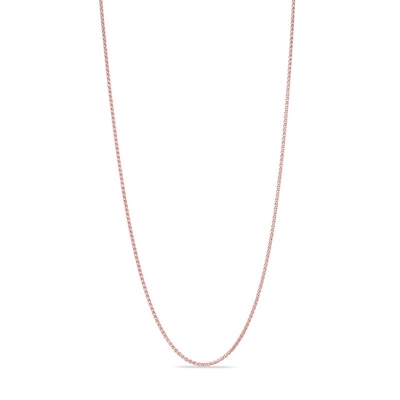 1.1mm Wheat Chain Necklace in 14K Rose Gold - 18"