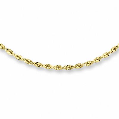 1.2mm Rope Chain Necklace in 14K Gold - 16"