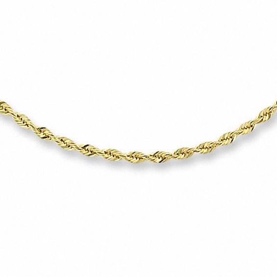 1.2mm Rope Chain Necklace in 14K Gold - 18"