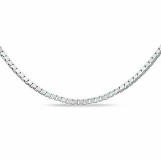 0.45mm Box Chain Necklace in 14K White Gold