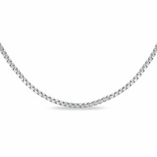 0.85mm Box Chain Necklace in 14K White Gold - 22"