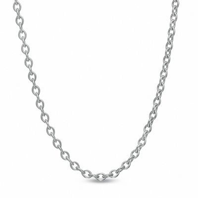 2.3mm Cable Chain Necklace in 14K White Gold - 22"