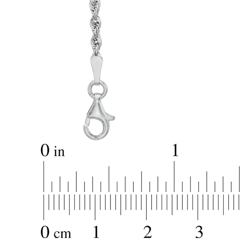 2.5mm Rope Chain Necklace in 14K White Gold - 18"