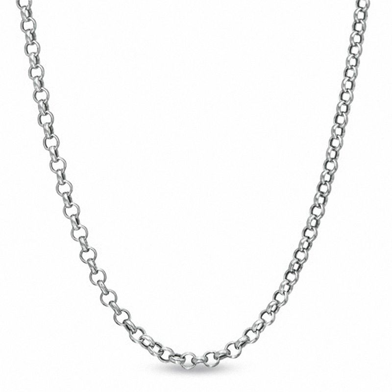 Ladies' 1.9mm Rolo Chain Necklace in 14K White Gold - 18"|Peoples Jewellers