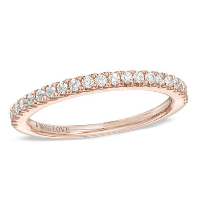 Vera Wang Love Collection 0.23 CT. T.W. Diamond Band in 14K Rose Gold