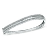 Thumbnail Image 0 of 1.65 CT. T.W. Diamond Curved Bangle in 10K White Gold