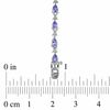 Pear-Shaped Tanzanite and "X" Link Alternating Line Bracelet in Sterling Silver