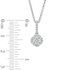 Vera Wang Love Collection 0.58 CT. T.W. Princess-Cut Diamond Frame Drop Pendant in 14K White Gold