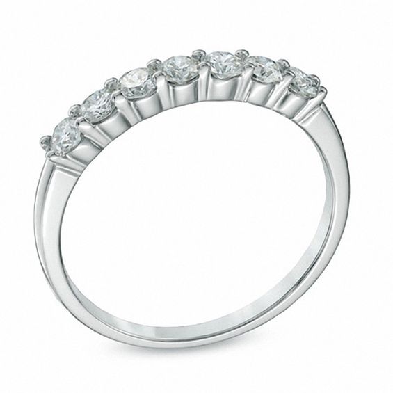 0.50 CT. T.W. Canadian Certified Diamond Seven Stone Band in 14K White Gold (I/I2)