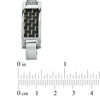 Thumbnail Image 1 of Men's 0.40 CT. T.W. Diamond Carbon Fibre Bracelet in Stainless Steel - 8.5"