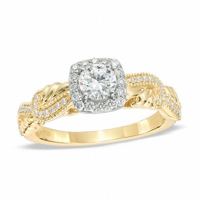 Vera Wang Love Collection CT. T.W. Diamond Engagement Ring in 14K Gold