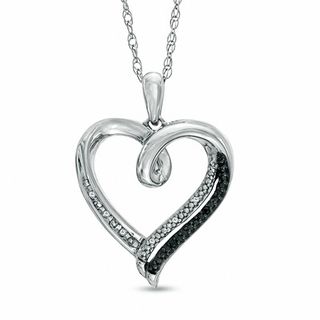 Diamond Accent Heart Pendant in Sterling Silver