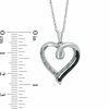 Thumbnail Image 1 of Black and White Diamond Accent Heart Pendant in Sterling Silver