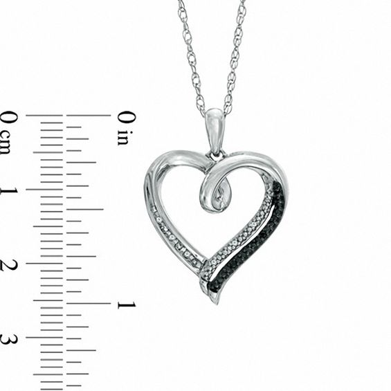 Diamond Accent Heart Pendant in Sterling Silver