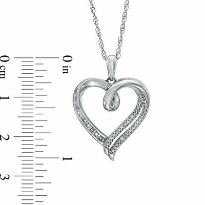 Diamond Accent Heart Pendant in Sterling Silver