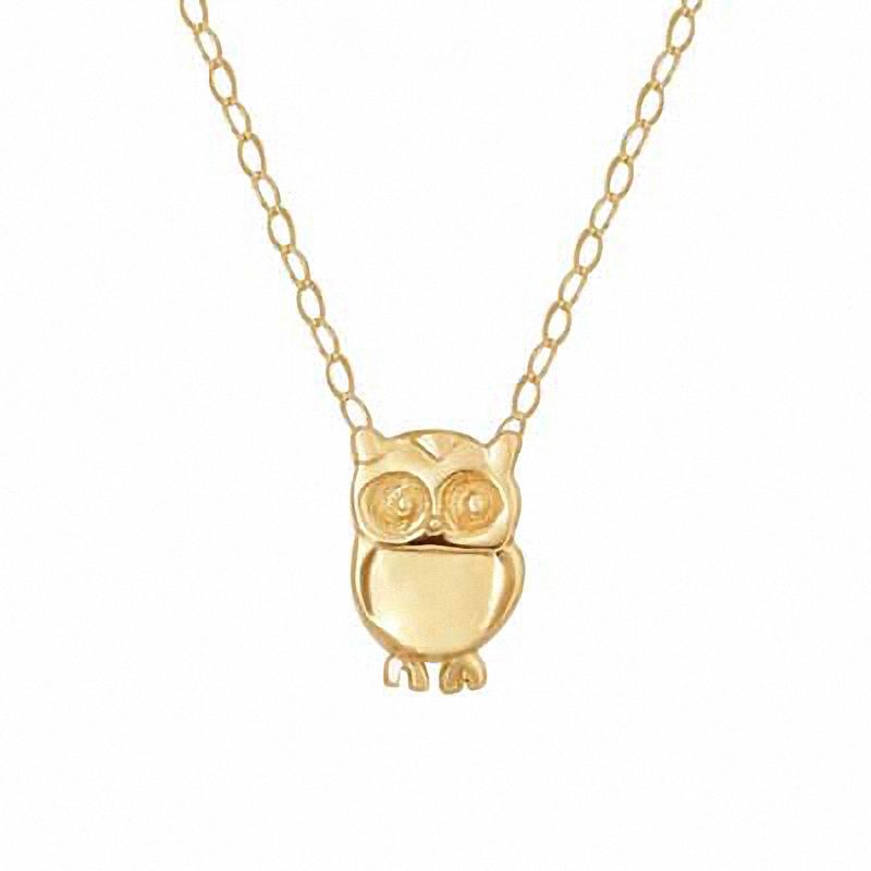 TEENYTINY™ Owl Pendant in 10K Gold - 17"|Peoples Jewellers