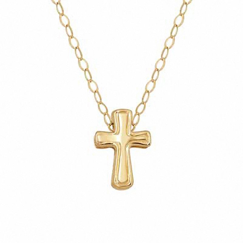 TEENYTINY™ Cross Pendant in 10K Gold - 17"