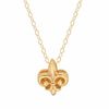 TEENYTINY™ Fleur-de-Lis Necklace in 10K Gold - 17"