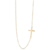 Thumbnail Image 0 of Sideways Cross Necklace in 10K Gold - 16"