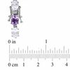 Thumbnail Image 1 of Oval Amethyst and White Lab-Created Sapphire Bracelet in Sterling Silver - 7.25"