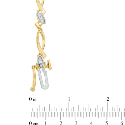 0.16 CT. T.W. Diamond Station Bracelet in 10K Gold