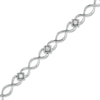 0.10 CT. T.W. Diamond Infinity Link Bracelet in 10K White Gold