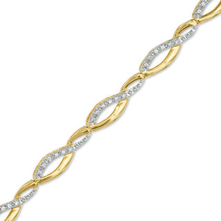 0.25 CT. T.W. Diamond Loose Braid Bracelet in 10K Gold