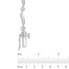 Thumbnail Image 1 of 0.16 CT. T.W. Diamond Cluster Station Bracelet in 10K White Gold