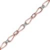 Thumbnail Image 0 of Oval Morganite and Diamond Accent Bracelet in 10K Rose Gold - 7.25"