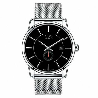 Men's ESQ Movado Capital Mesh Watch with Black Dial (Model: 07301444)