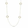 Charles Garnier Twist Circle Necklace in Sterling Silver with 18K Gold Plate - 27"