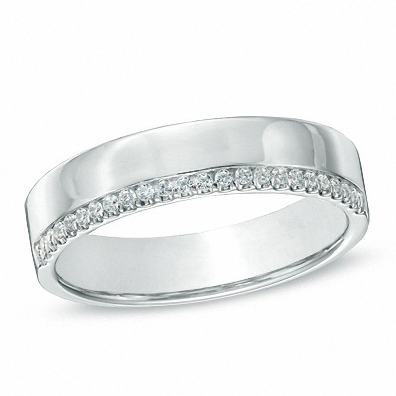 Diamond edge wedding on sale band