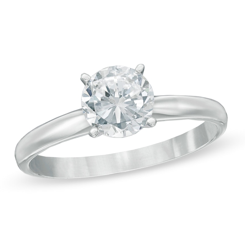 Diamond engagement ring in 14K white gold