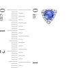 Thumbnail Image 1 of 5.0mm Trillion-Cut Tanzanite and 0.19 CT. T.W. Diamond Frame Stud Earrings in 10K White Gold