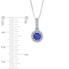 Thumbnail Image 1 of 5.5mm Tanzanite and Diamond Accent Pendant in 14K White Gold