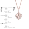 6.0mm Heart-Shaped Morganite and Diamond Accent Pendant in 10K Rose Gold