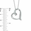 Thumbnail Image 1 of Lab-Created White Sapphire and Diamond Accent Looping Heart Pendant in Sterling Silver