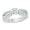 1.25 CT. T.W. Diamond Split Shank Engagement Ring in 14K White Gold