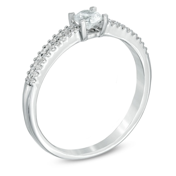 0.33 CT. T.W. Diamond Engagement Ring in 10K White Gold