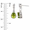 Thumbnail Image 2 of Pear-Shaped Peridot and Lab-Created White Sapphire Pendant and Earrings Set in Sterling Silver