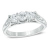 Thumbnail Image 0 of 1.00 CT. T.W. Diamond Three Stone Engagement Ring in 10K White Gold