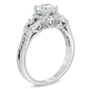 1.00 CT. T.W. Diamond Three Stone Frame Engagement Ring in 14K White Gold