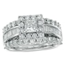 1.00 CT. T.W. Princess-Cut Diamond Frame Engagement Ring in 14K White Gold