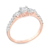 Thumbnail Image 1 of 0.75 CT. T.W. Diamond Three Stone Engagement Ring in 10K Rose Gold