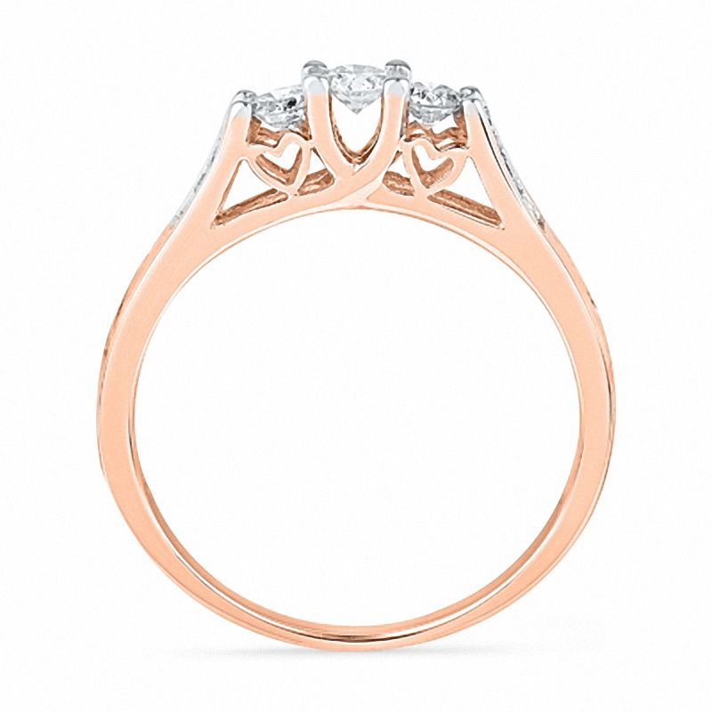 Peoples rose clearance gold engagement ring