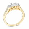 Thumbnail Image 2 of 0.50 CT. T.W. Princess-Cut Diamond Three Stone Engagement Ring in 10K Gold