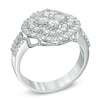 Thumbnail Image 1 of 1.00 CT. T.W. Diamond Clover Double Frame Ring in 10K White Gold