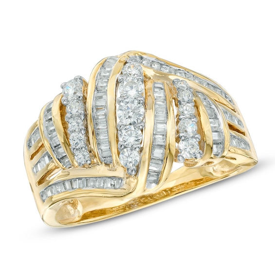 0.75 CT. T.W. Diamond Twisted Knot Ring in 10K Gold