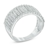 Thumbnail Image 1 of 1.00 CT. T.W. Diamond Multi-Row Anniversary Band in 10K White Gold